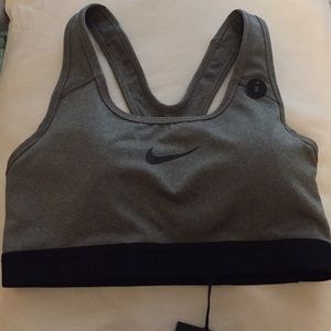 Nike Pro Classic Padded Dri- fit grey sports Bra
